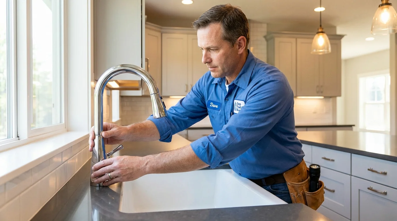 Kitchen faucet installation by Johns Plumbing LLC in Sulphur